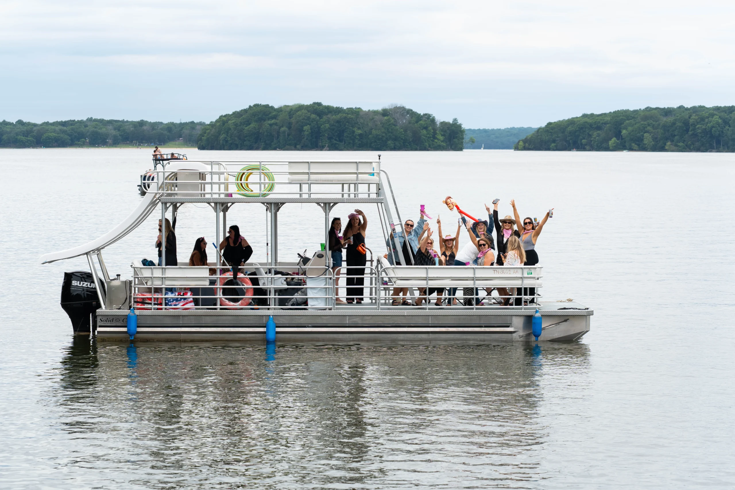 Rowdy Boats Triple Slide on Percy Priest Lake