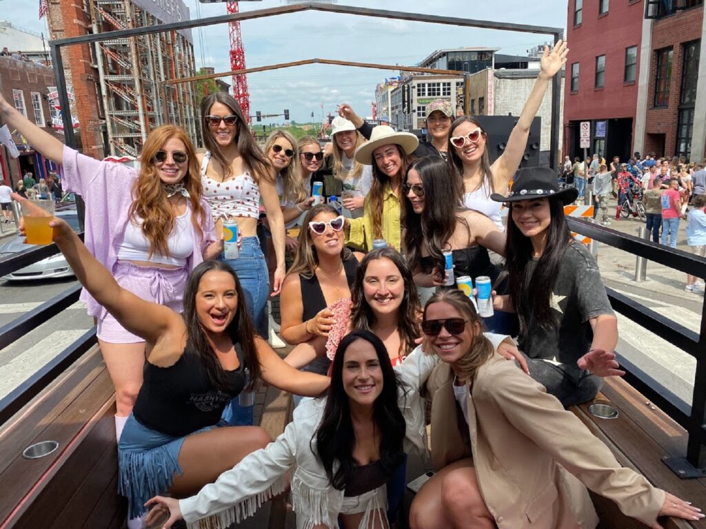 a nashville party bus makes a bachelorette party night out fun and easy.